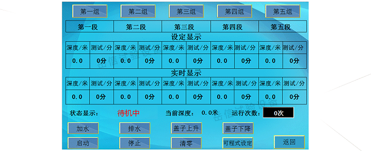 每個階段都可以設(shè)定工作時(shí)間和壓力
